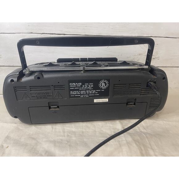 Craig JS8222 AM/FM Stereo Radio Cassette Recorder Boombox RARE | Tested & Works! - Picture 5 of 7